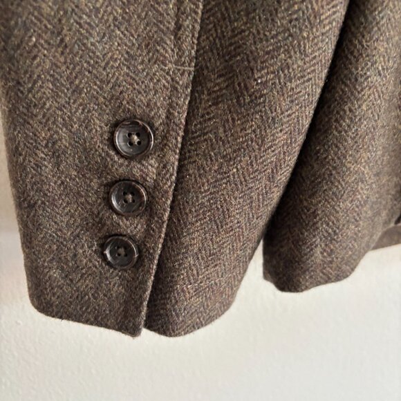 Taylor Stitch Olive Brown Wool Tweed Norfolk Hunting Jacket / Blazer - 42 Large - Picture 12 of 16